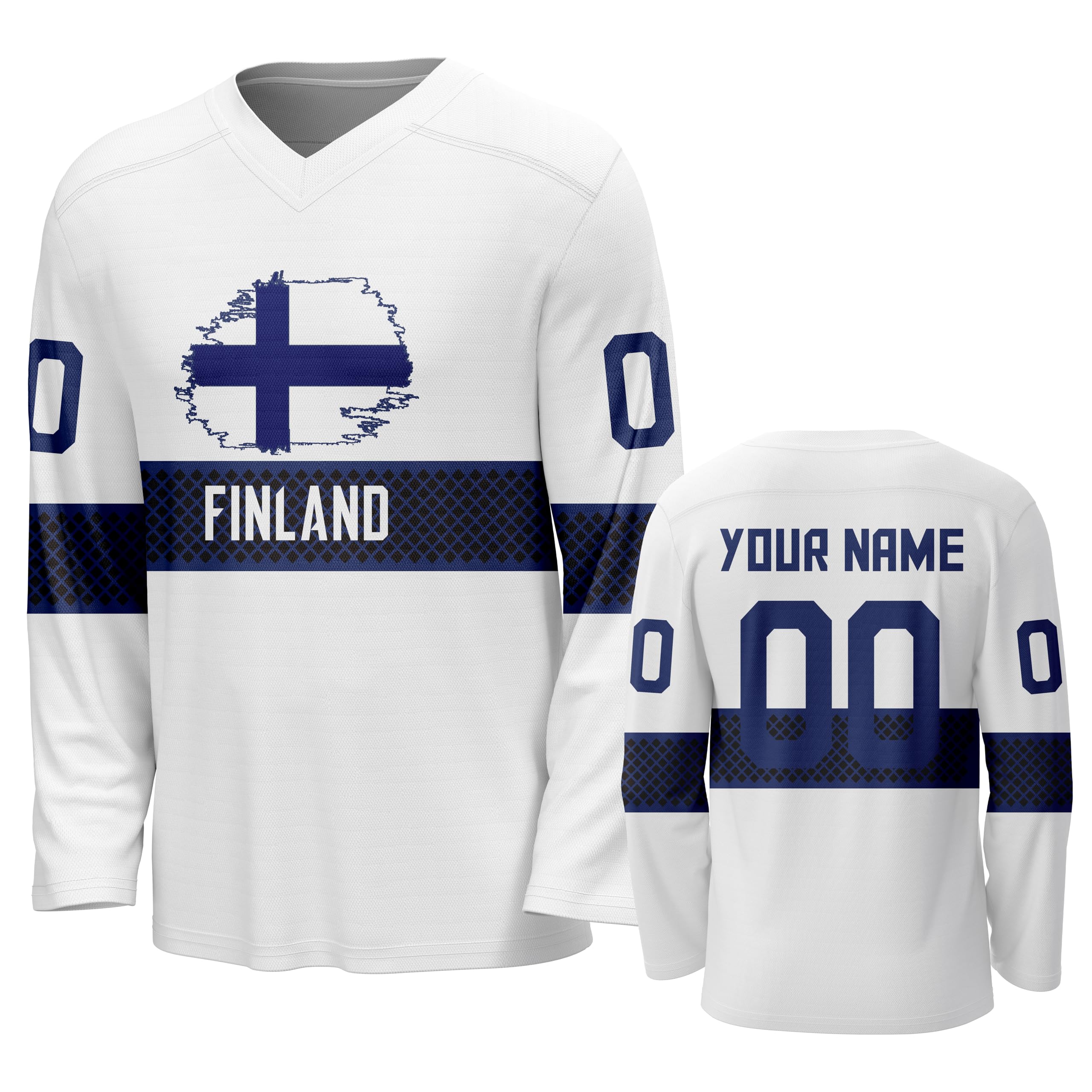 Custom National Hockey Jersey Personalized Name Number V-Neck Sports Ice Hockey Jersey Fans Gift for Men Women Youth