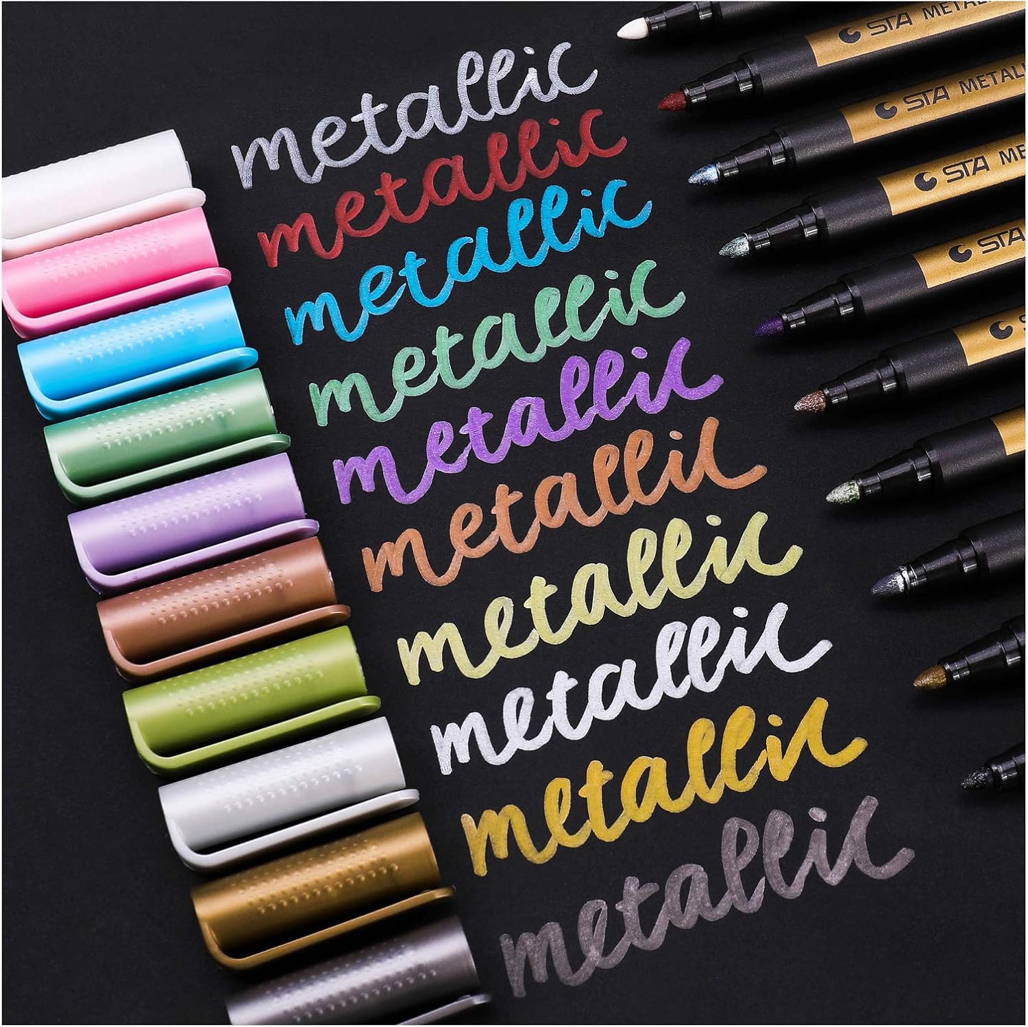 metallic pens for black paper