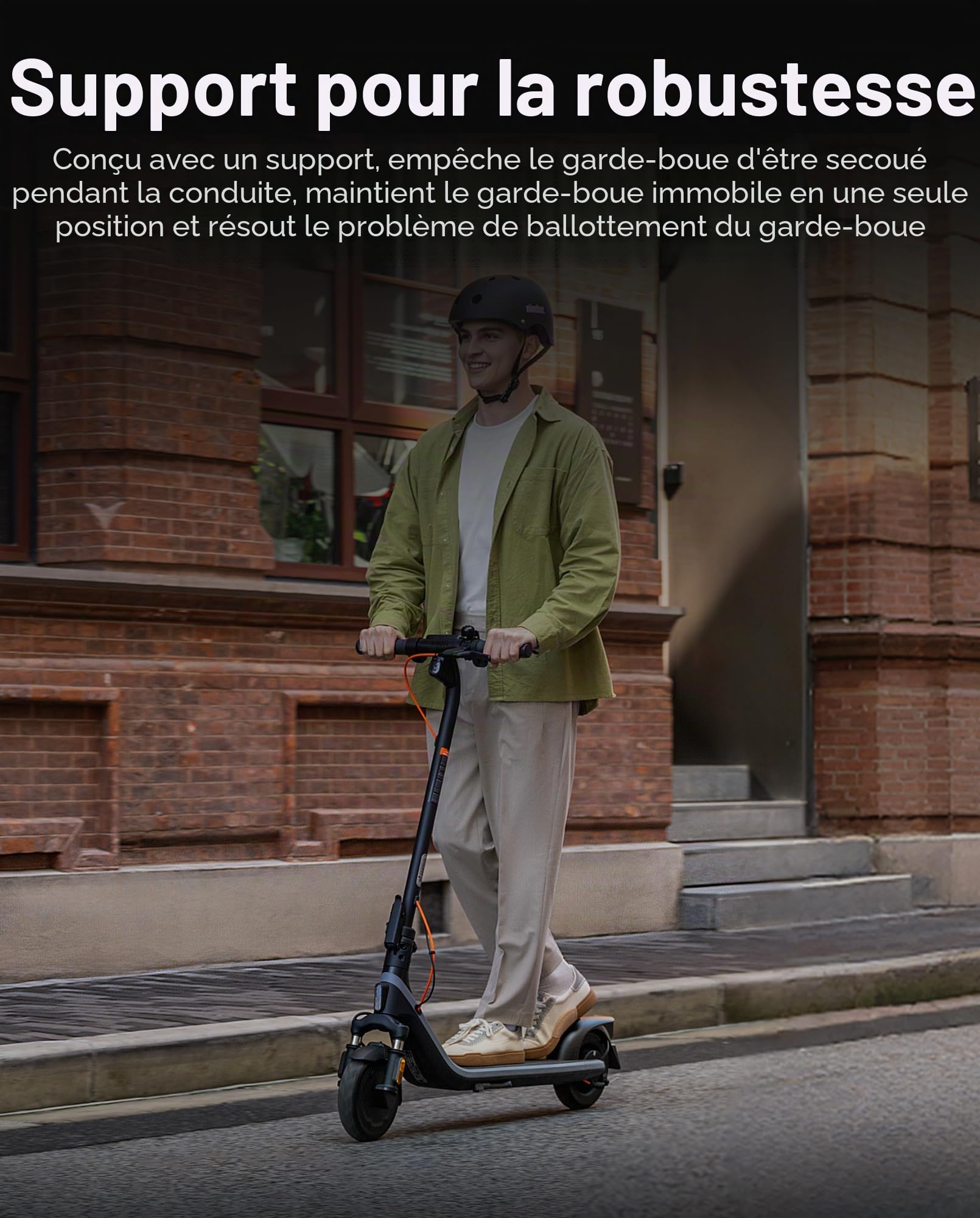Support Garde-Boue Arrière pour Scooter avec Crochet et Feu Arrière Intégré, Compatible avec Segway Ninebot E2 E2 Plus Kickscooter Support Support Garde-Boue Arrière Accessoires Garde-Boue