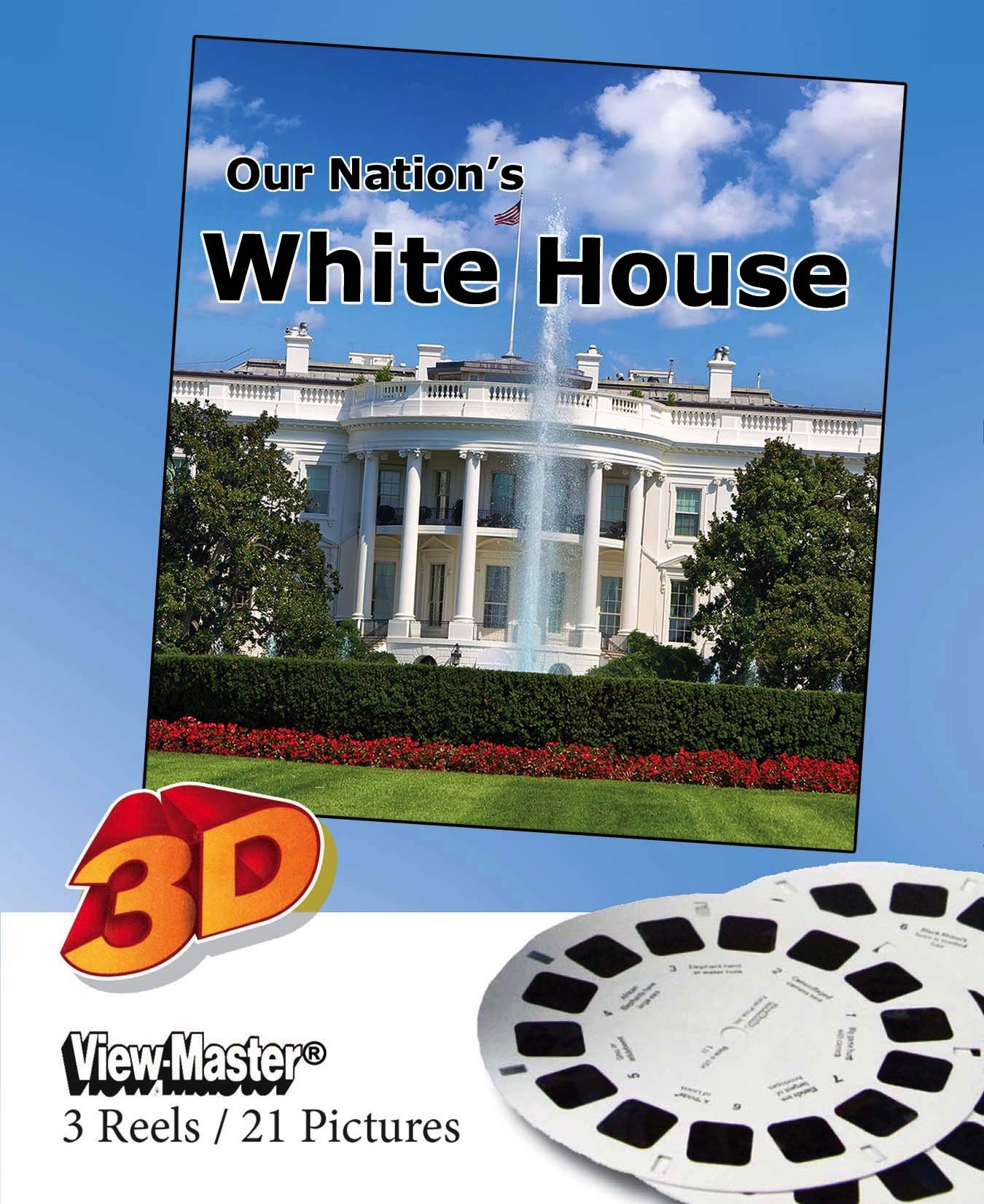 White House, Washington, D.C. - Compatible to ViewMaster 3 Reel Set - 1960s Views