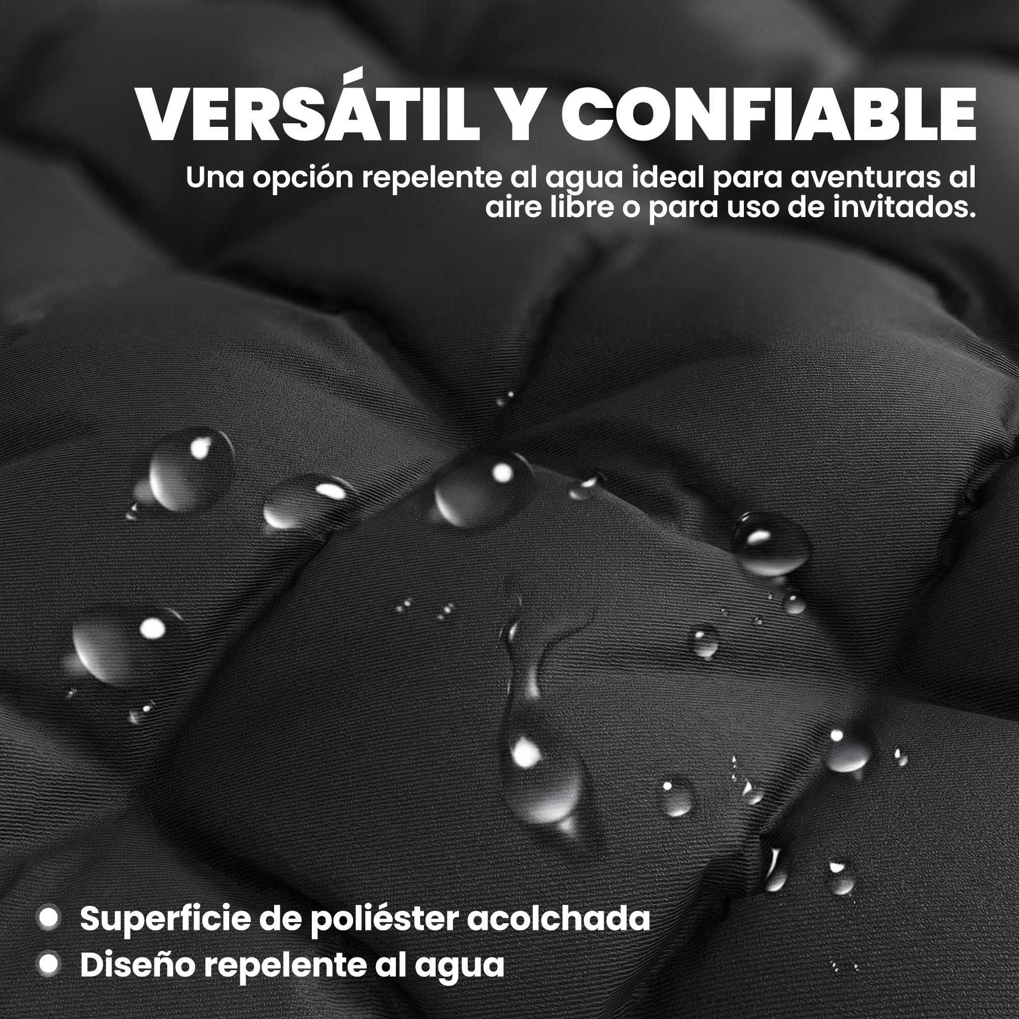 Outsunny Esterilla de Camping Plegable, Colchoneta de Camping Portátil con Correas, Antideslizante, Grosor 8 cm, para Cama de Camping, Tienda, Viajes