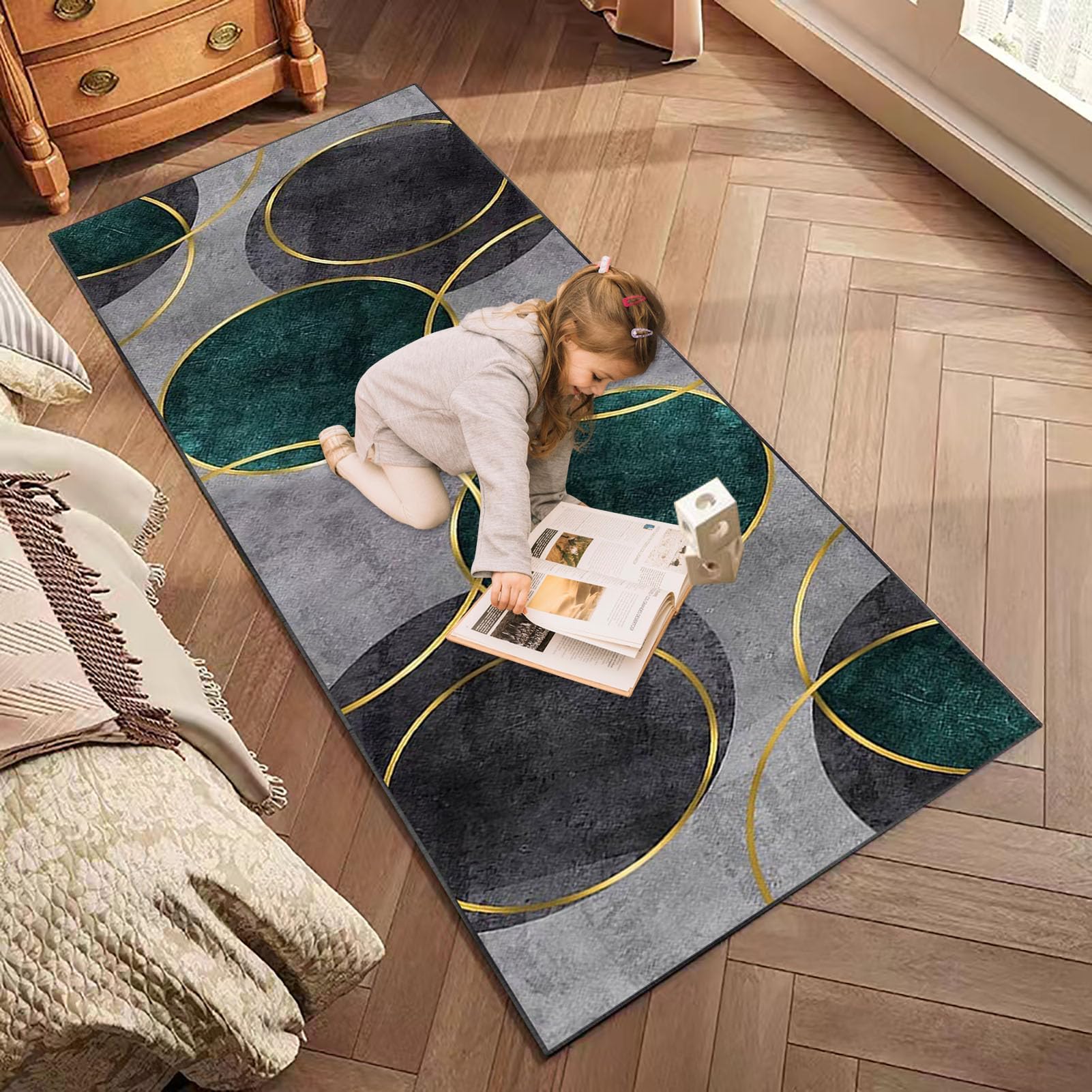 Tapis Cuisine Devant Evier Antidérapant Et Lavable 90 X 350 Cm Tapis Couloir Long Moderne Motifs Géométriques Tapis De Passage Tapis D Entree Interieur Tapis De Passage Au Metre Pour Salon Chambre