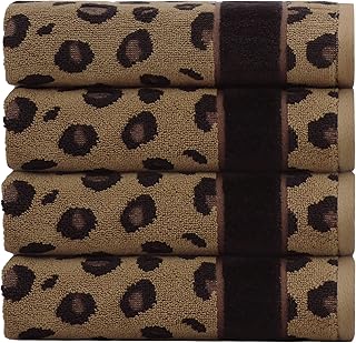 COTTON CRAFT Hand Towels - Set of 4 Animal Print Cheetah Leopard Africa ...