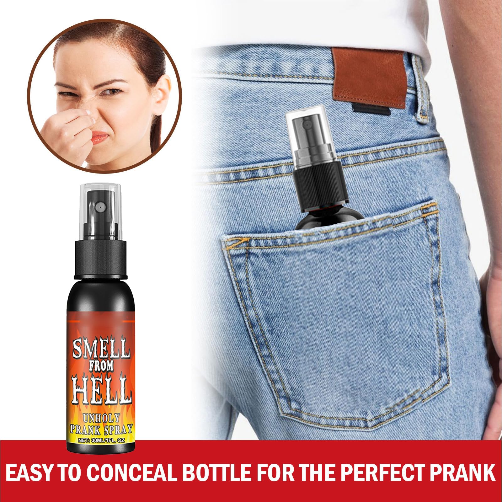 Spray Puzzolente Liquido,Spray Scoreggia Puzzolente,Spray Scherzo Fart,Spray per Scoregge Liquido,Liquido Puzzolente Pesce,Puzzolenti Scherzo Scoreggia,Fialette Puzzolenti 30ML
