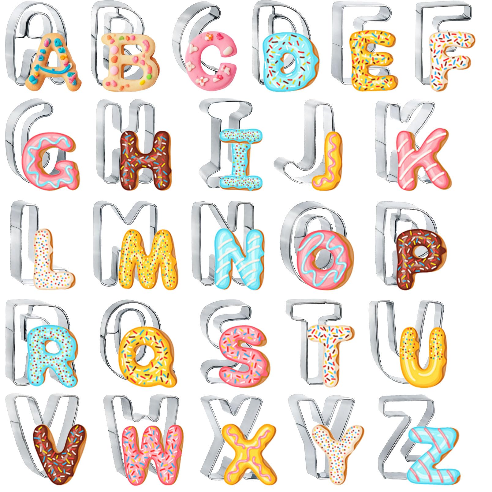 ofone Large Alphabet Cookie Cutters 3 Inch