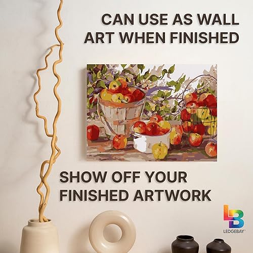 Miniatura 9 de Ledgebay - Pintura por número para adultos  Kits de pintura por números, pintura sin arrugas por números para adultos principiantes, 16 x 20