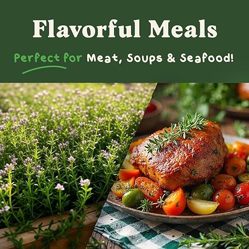 Miniatura 5 de Seedboy Semillas de Tomillo Orgánicas para Plantar en Interiores y Exteriores, Paquete de Semillas de Hierbas sin OGM y Certificadas por USDA para