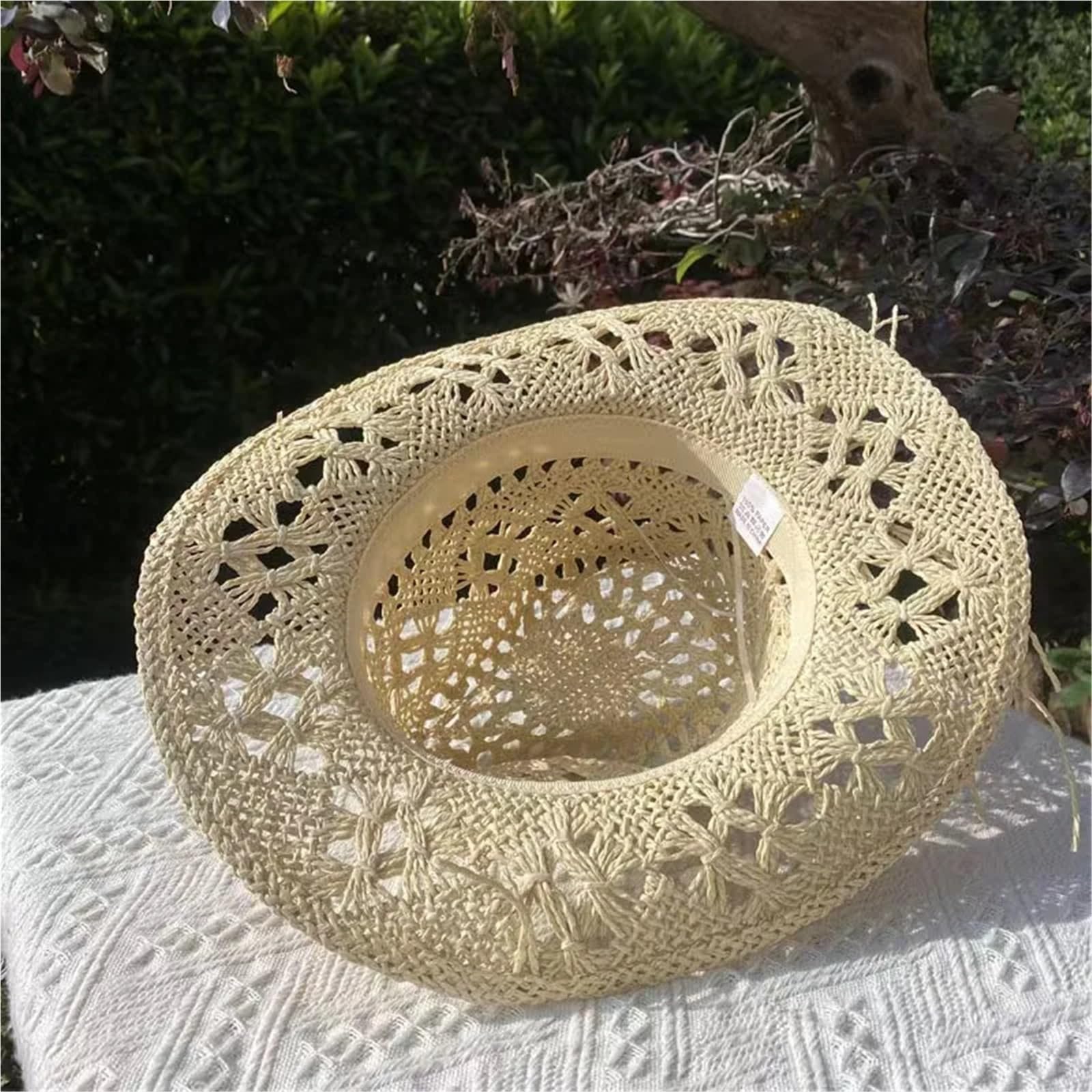Cappello da cowboy occidentale uomo, cappello donna, rosso a tesa larga, festa, estivo, cowgirl, sole, jazz Para Adultos