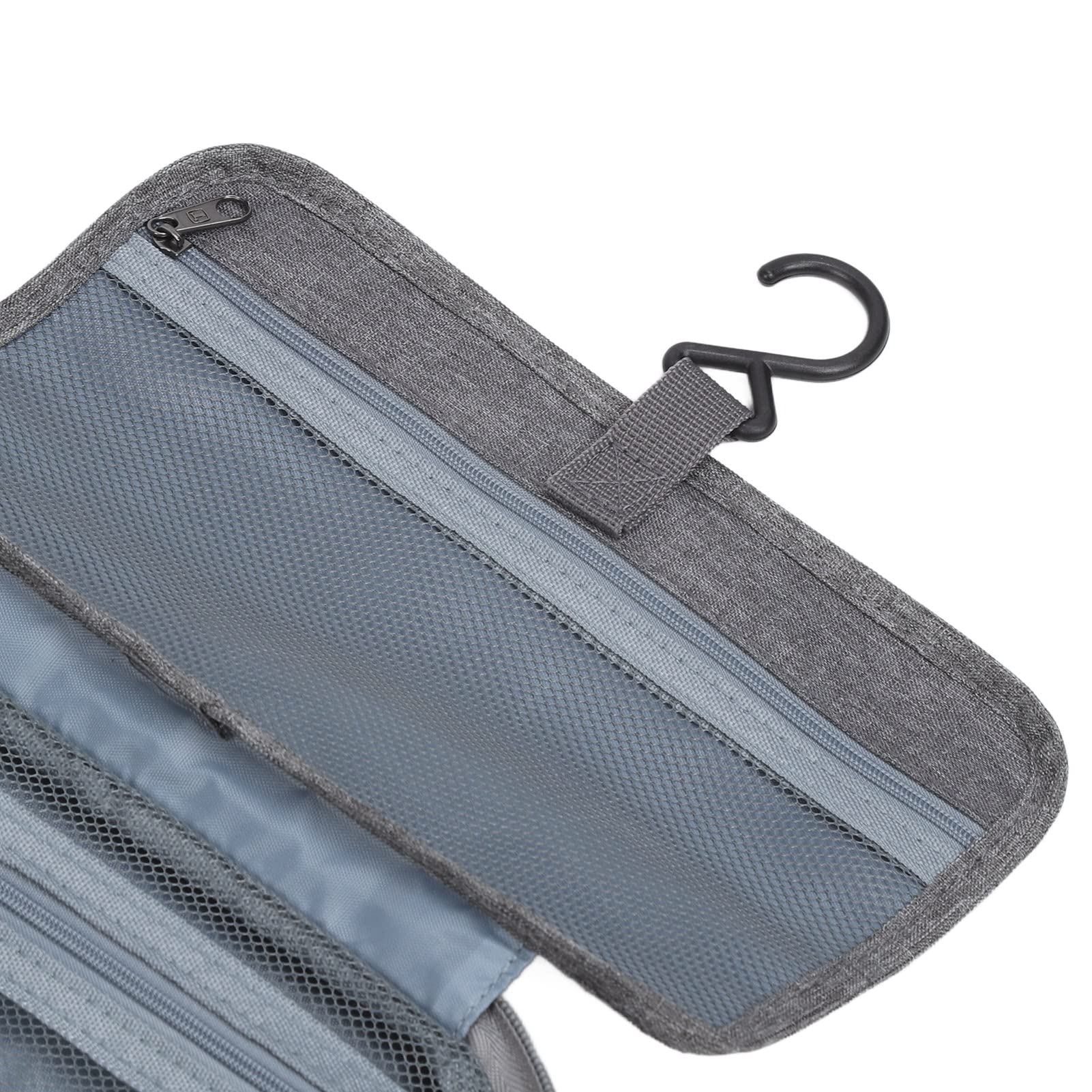 Borsa toilette sospesa di grande capacità 4 scomparti Borsa per cosmetici pieghevole idrorepellente Borsa per trucchi viaggio per viaggi d'affari Campeggio Poliestere