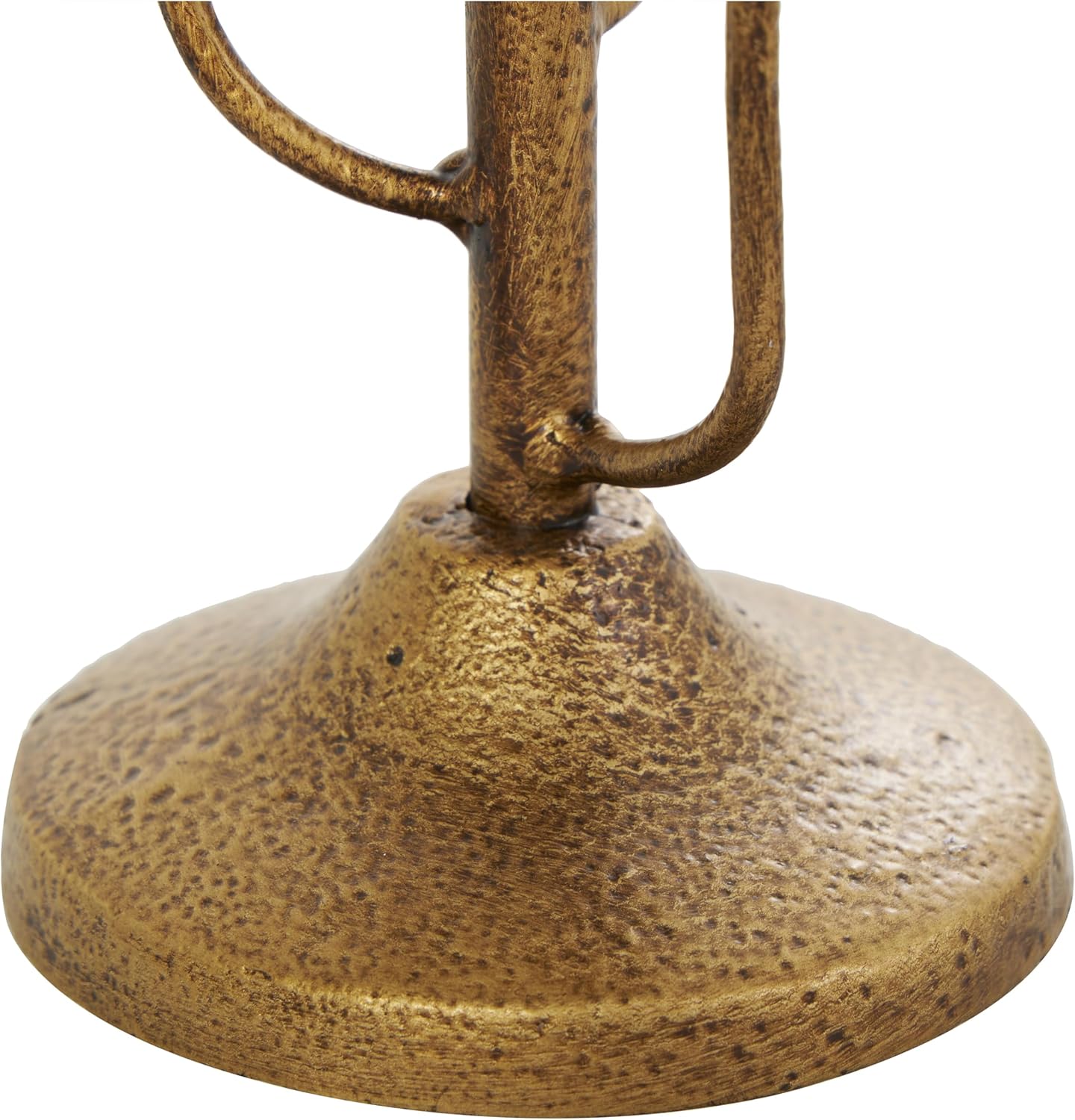 Deco 79 Metal Abstract Decorative Candle Holder Mushroom Inspired Candle Stand, Set of 2 Candlestick Holder 10", 7" H, Gold - Image 4