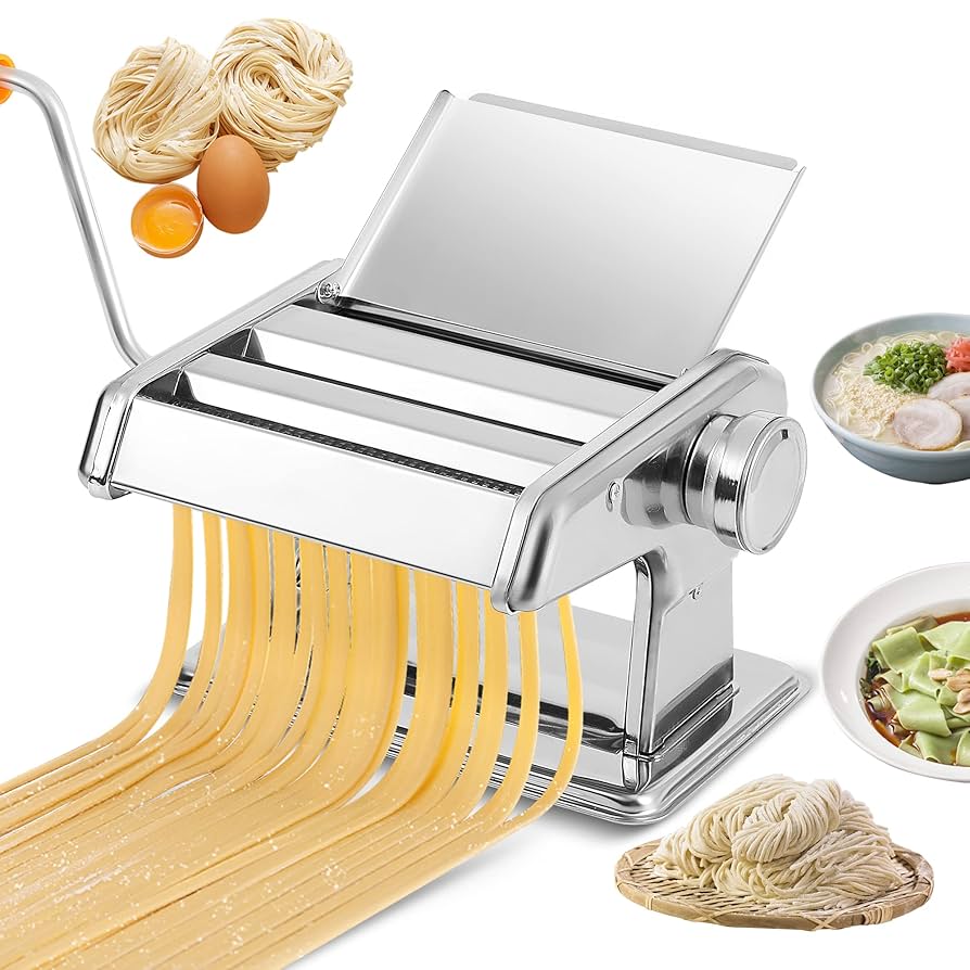 Amazon | Hanchen パスタマシン 手動 2-3mm/4-5mm 2種類太さ 6