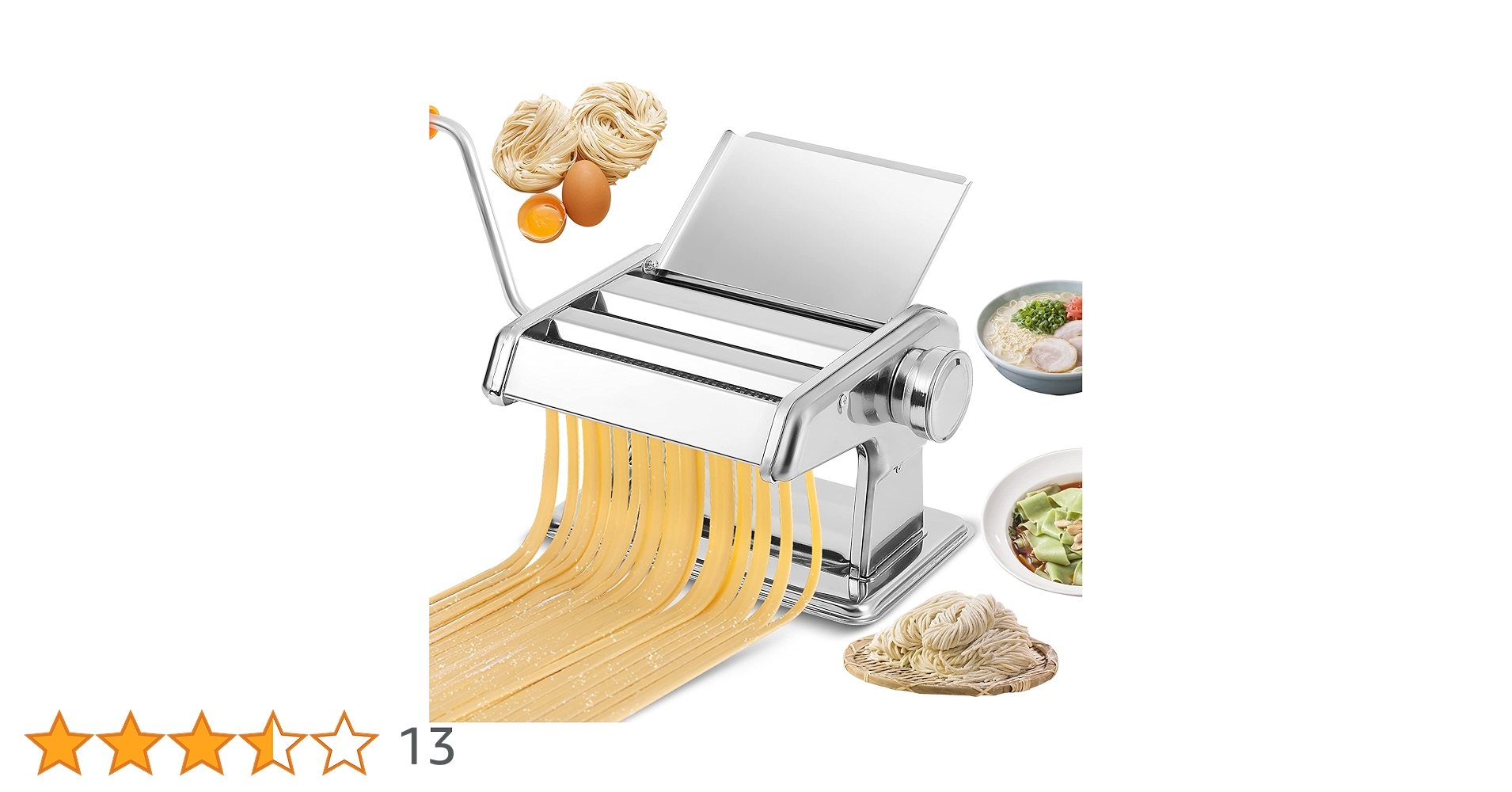 Amazon | Hanchen パスタマシン 手動 2-3mm/4-5mm 2種類太さ 6段階厚み