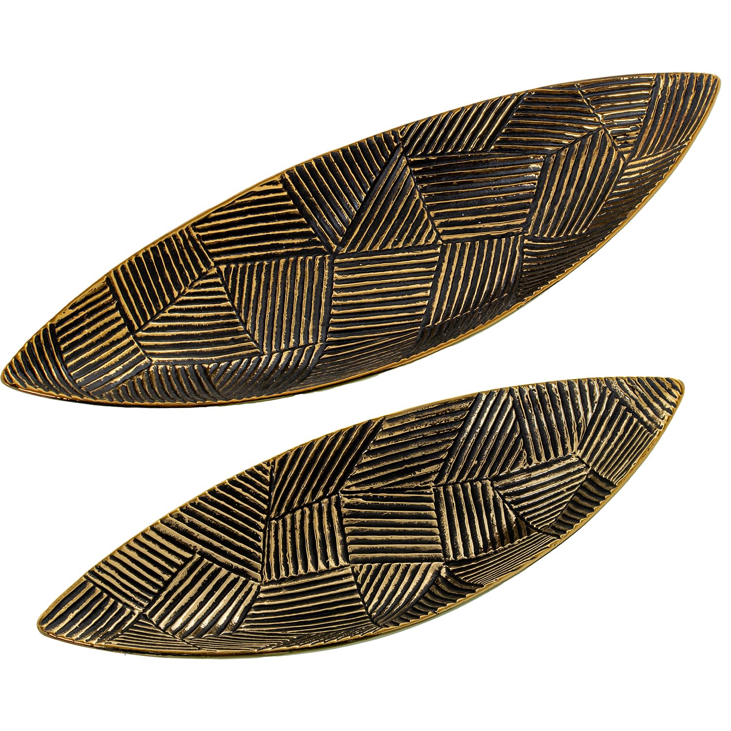 Centros en céramique de luxe noir et doré 21290, coupes décoratives haut de gamme