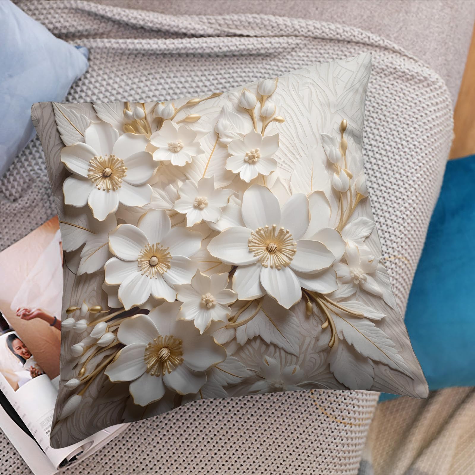 4 Fundas De Cojín Modernas Con Estampado De Limones, 17,7 X