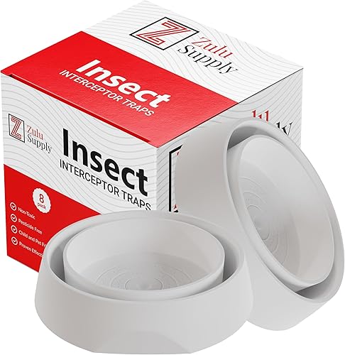 Zulu Supply - Interceptores de insectos de cama, trampas, paquete de 8, monitor de chinches, detector de insectos para patas de cama o muebles