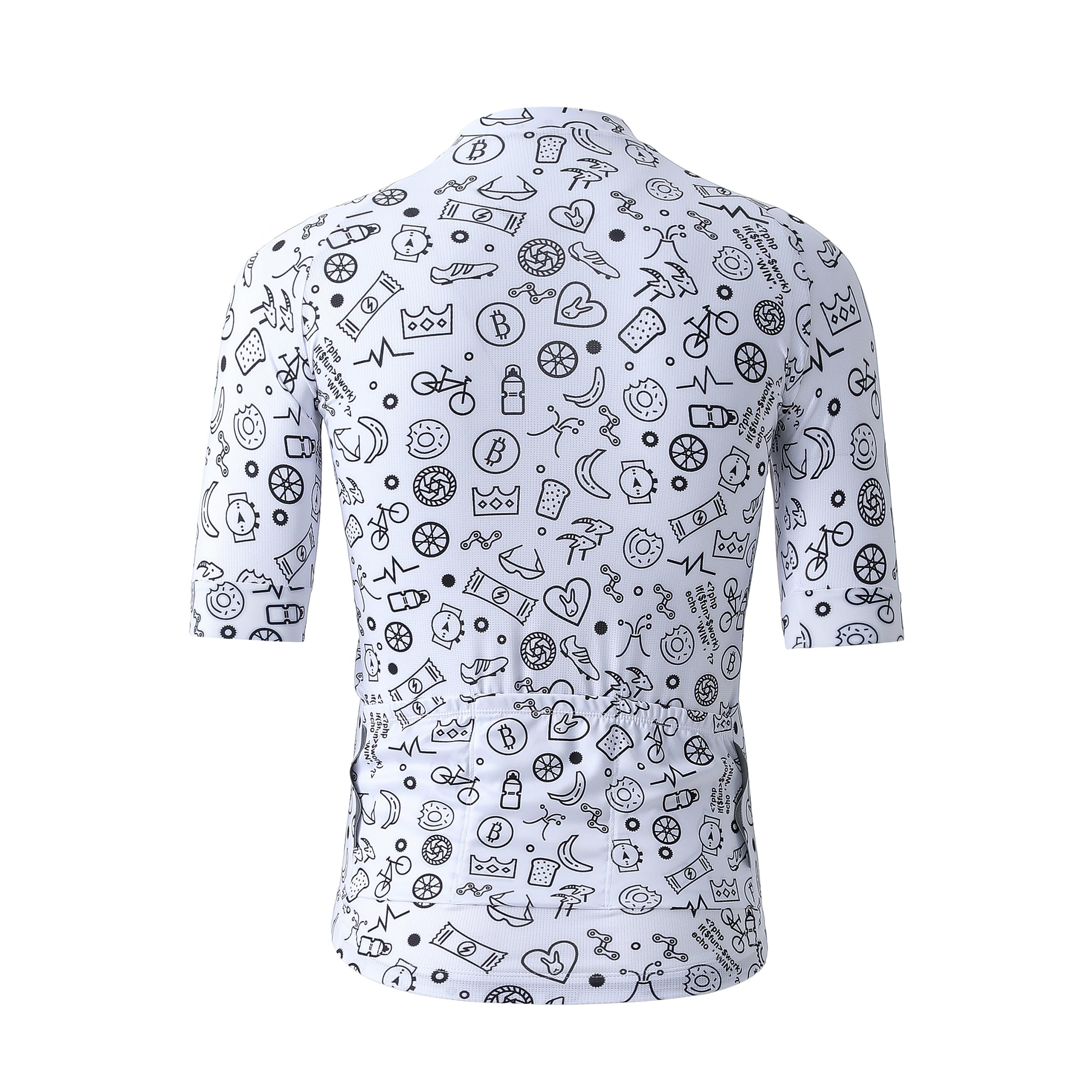 FILAROLA Men's Bike Shirts Short Sleeve 2XL White