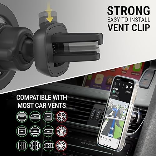 Miniatura 5 de Scosche - Soporte magnético MagicMount SMSDV-SP para teléfono celular, soporte magnético para dispositivos móviles MagSafe, montaje en