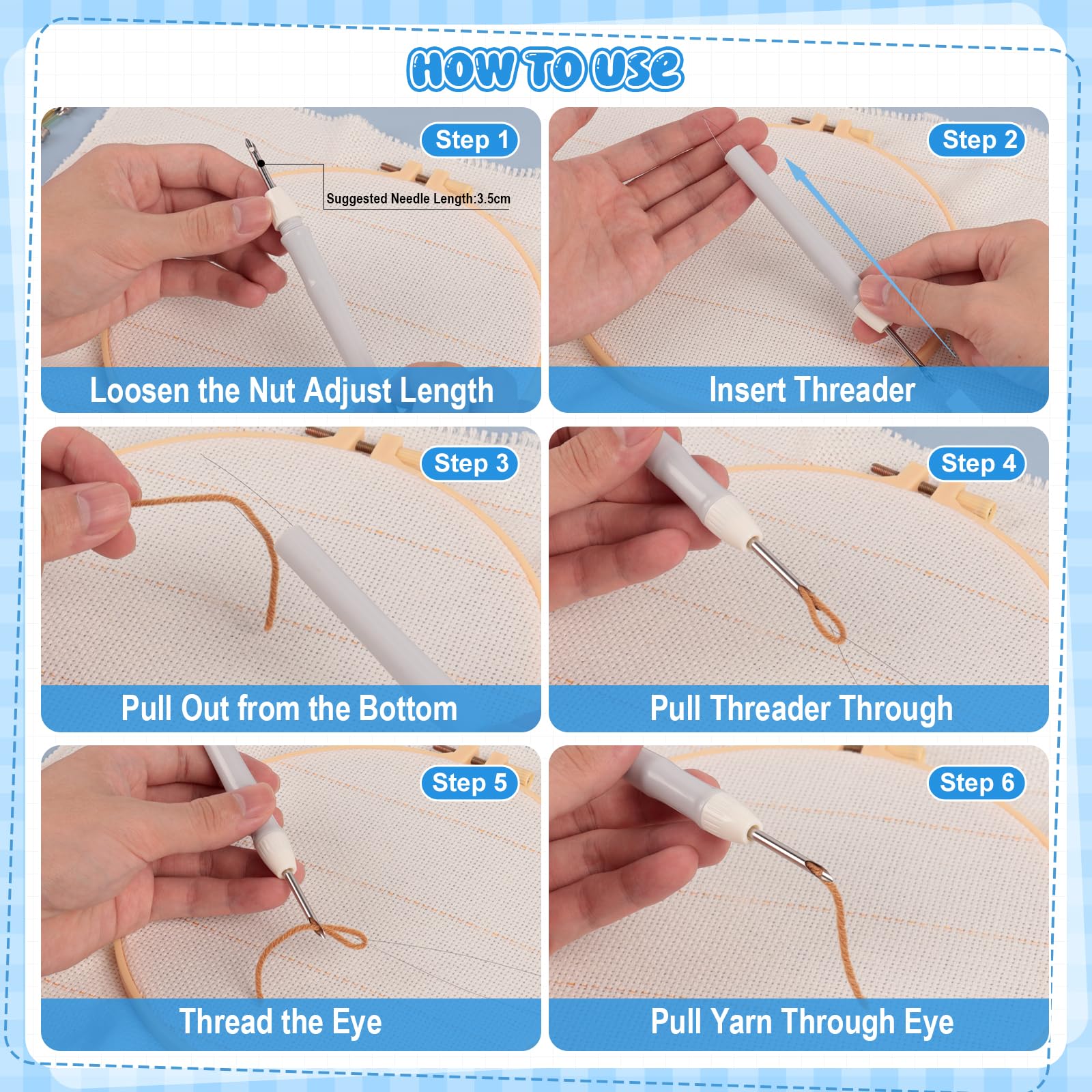 Punch Needle Kit - Beginner Friendly Rug Hooking -5