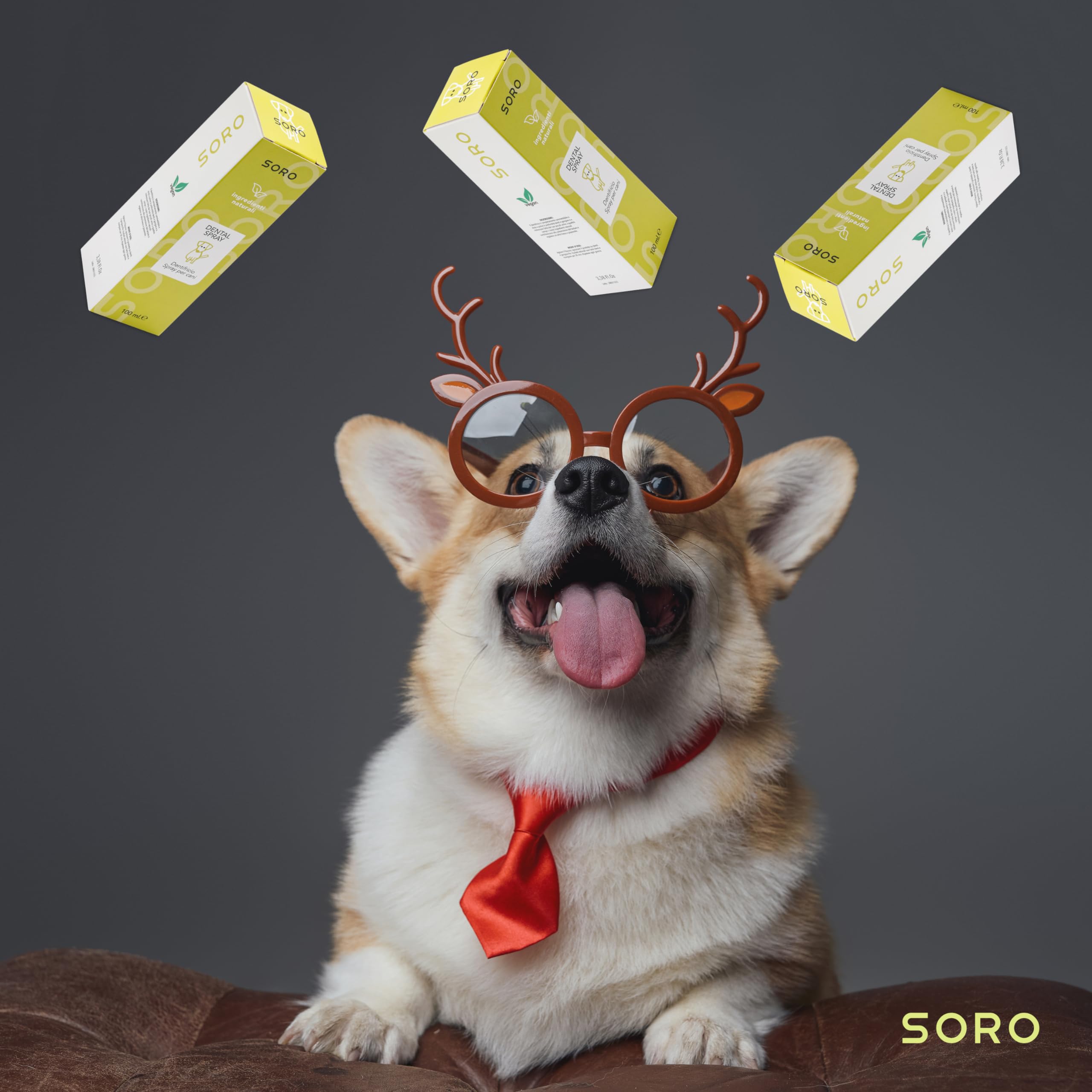 Soro Dentifricio Spray per Cani 100ml Pulizia Denti Alito Cattivo