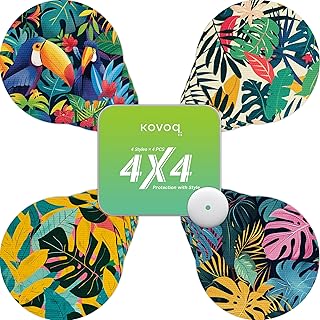 Libre 3 Sensor Covers Waterproof, 16 Pack Patterned Patches with Reusable Hardshell Cover, Trusted Protection for Freestyle Libre 3 and Plus, Waterproof & Sweatproof, Tin Case, Palm Tree