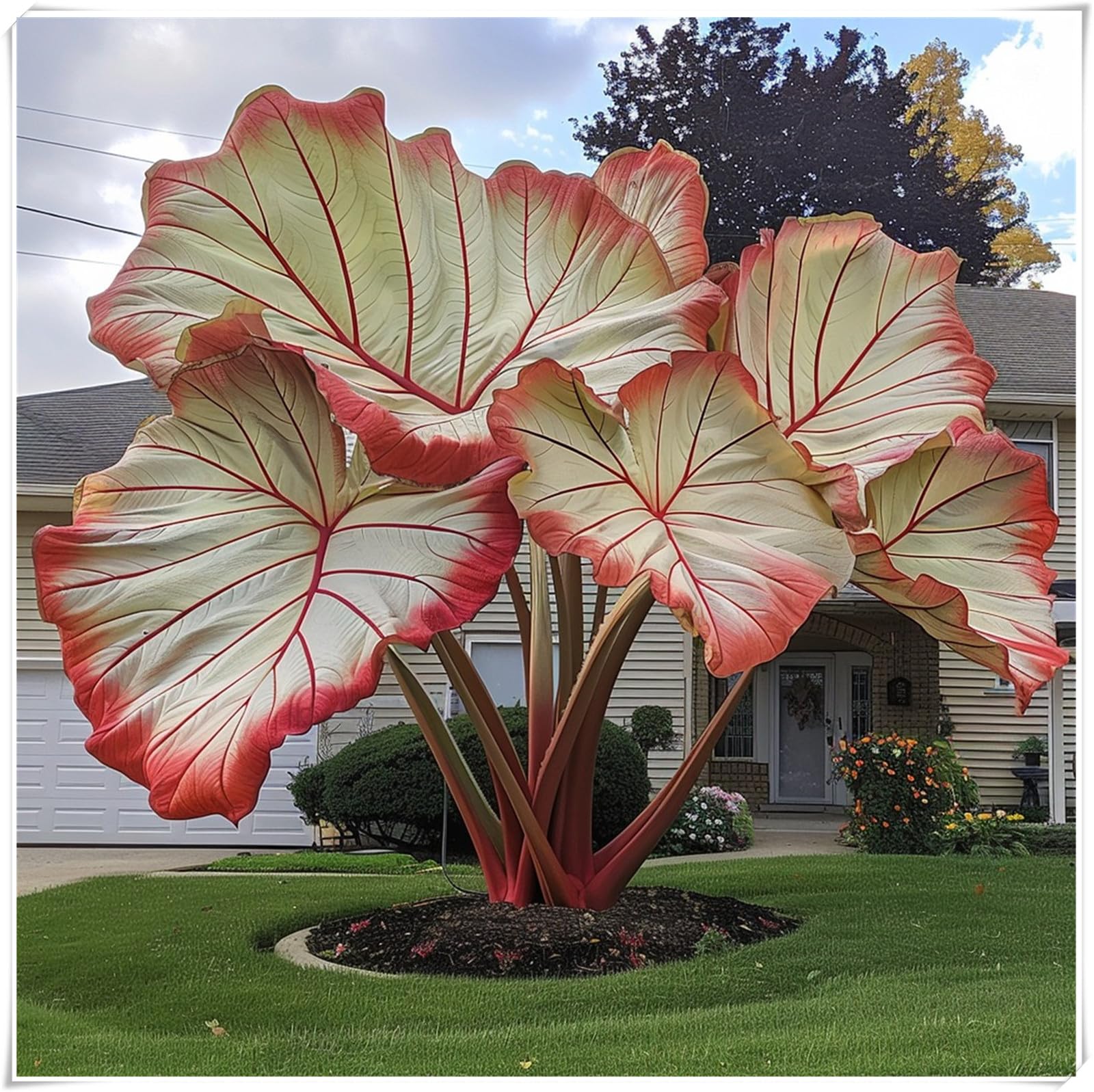 Excellent Display, Alocasia Bulbs, Easy to Plant/Flowering Rhizome, Elephant Ear Bulbs/Wedding Flowers/Good for Containers-8 Bulbs-C