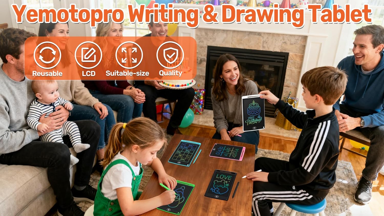 Toy LCD Writing Tablet for Kids Drawing Tablets 8.5" Upgraded 20 Pack Drawing Pad Toddler Doodle Board for Kids Learning Drawing Board Writing Tablet Bulk for Party Class 3+ Years Old