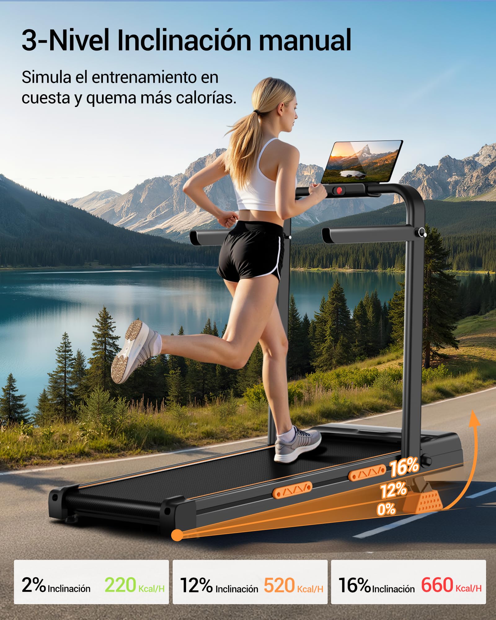CURSOR 3,0 CV Cinta de Correr Plegable con Inclinación 16%
