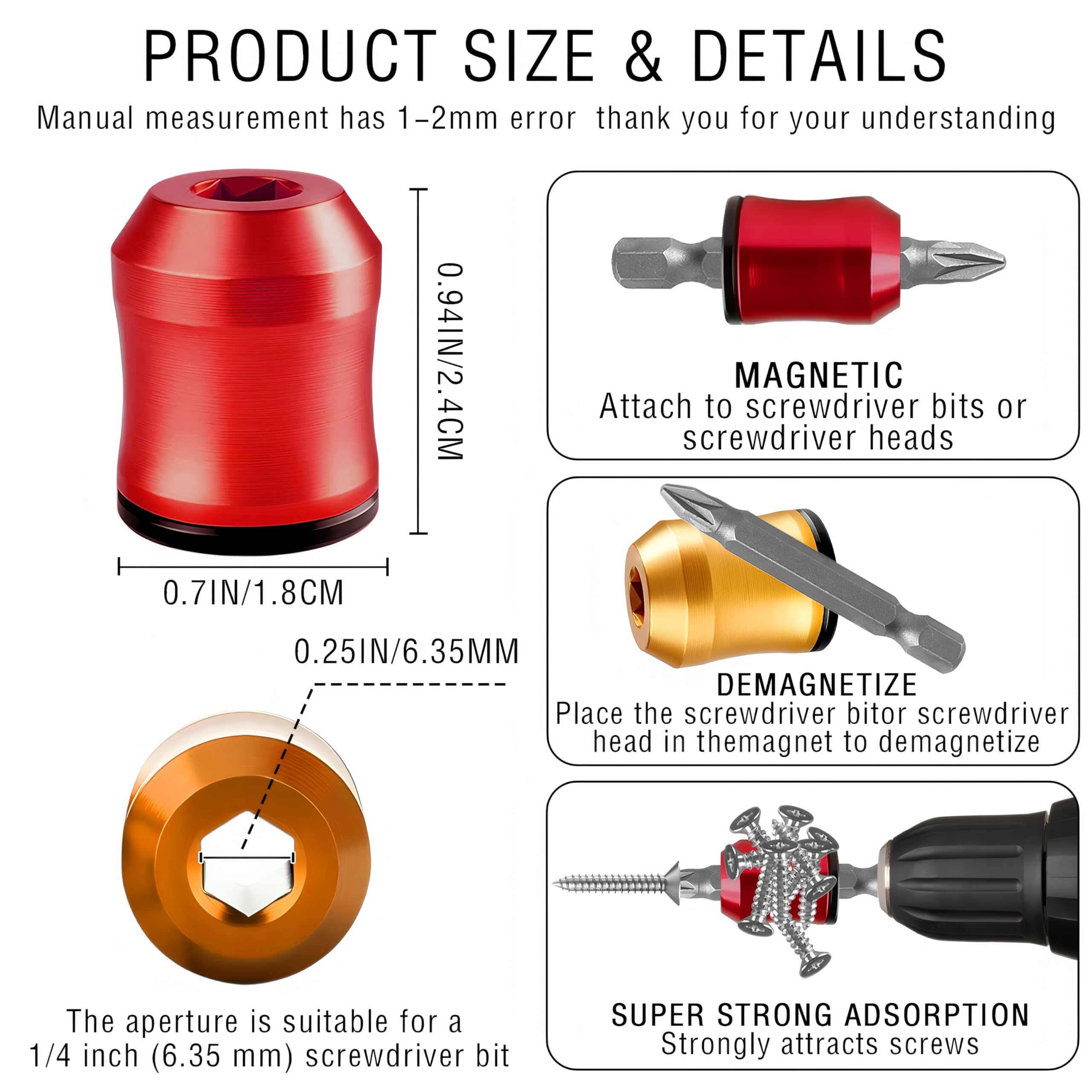 Magnetic Screw Rings - Secure Fasteners & Bits -2 Magnetic Screw Rings - Secure Fasteners & Bits -2