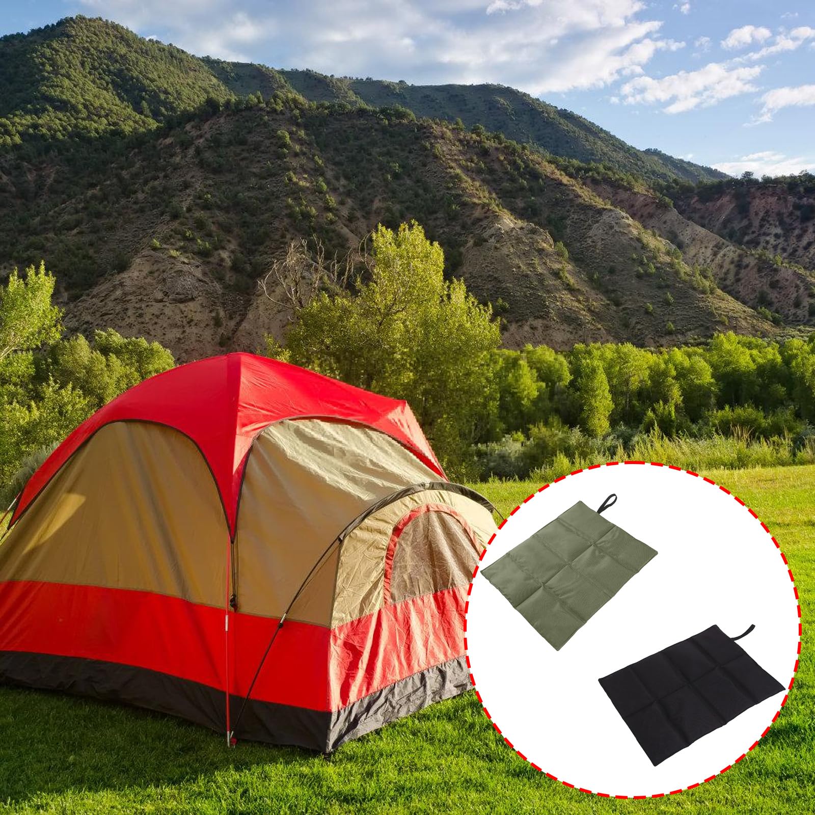 WEISUYUUS 2pack Outdoor Thermals Seats Cushions Resistant Pad Portables Beach Mat for Camping and Hiking