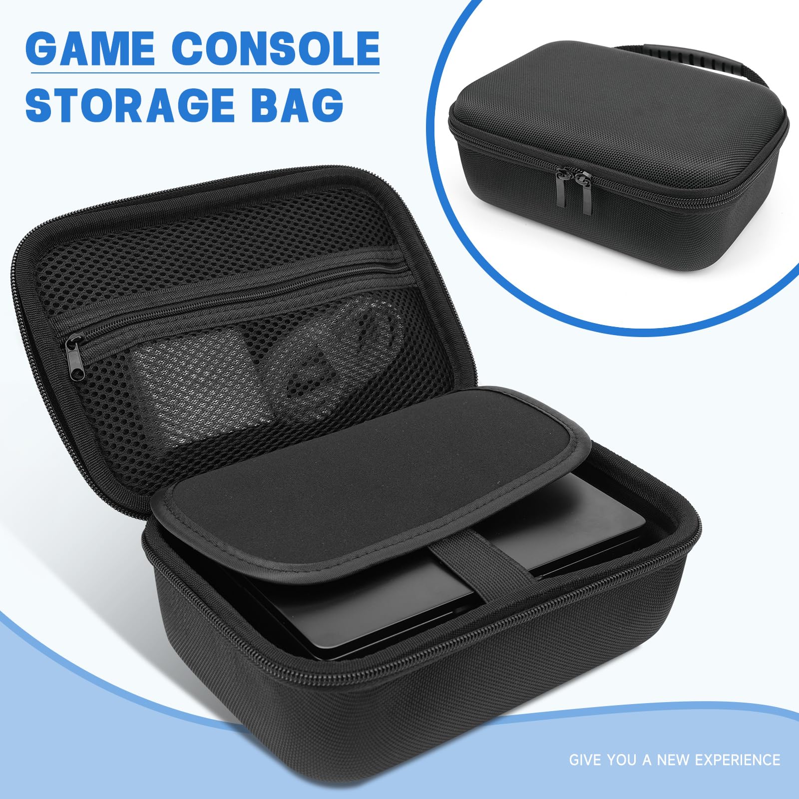 Voikoli Hard EVA Portable Carrying Case Shockproof Protective Travel Case Storage Bag for GPD Win Mini (Put Charger Together Black)