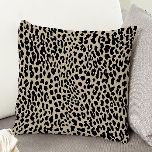 Vista 97 de Funda de cojín decorativa con estampado de guepardo verde peridoto para sofá, funda de almohada verde crema con estampado de leopardo a cuadros