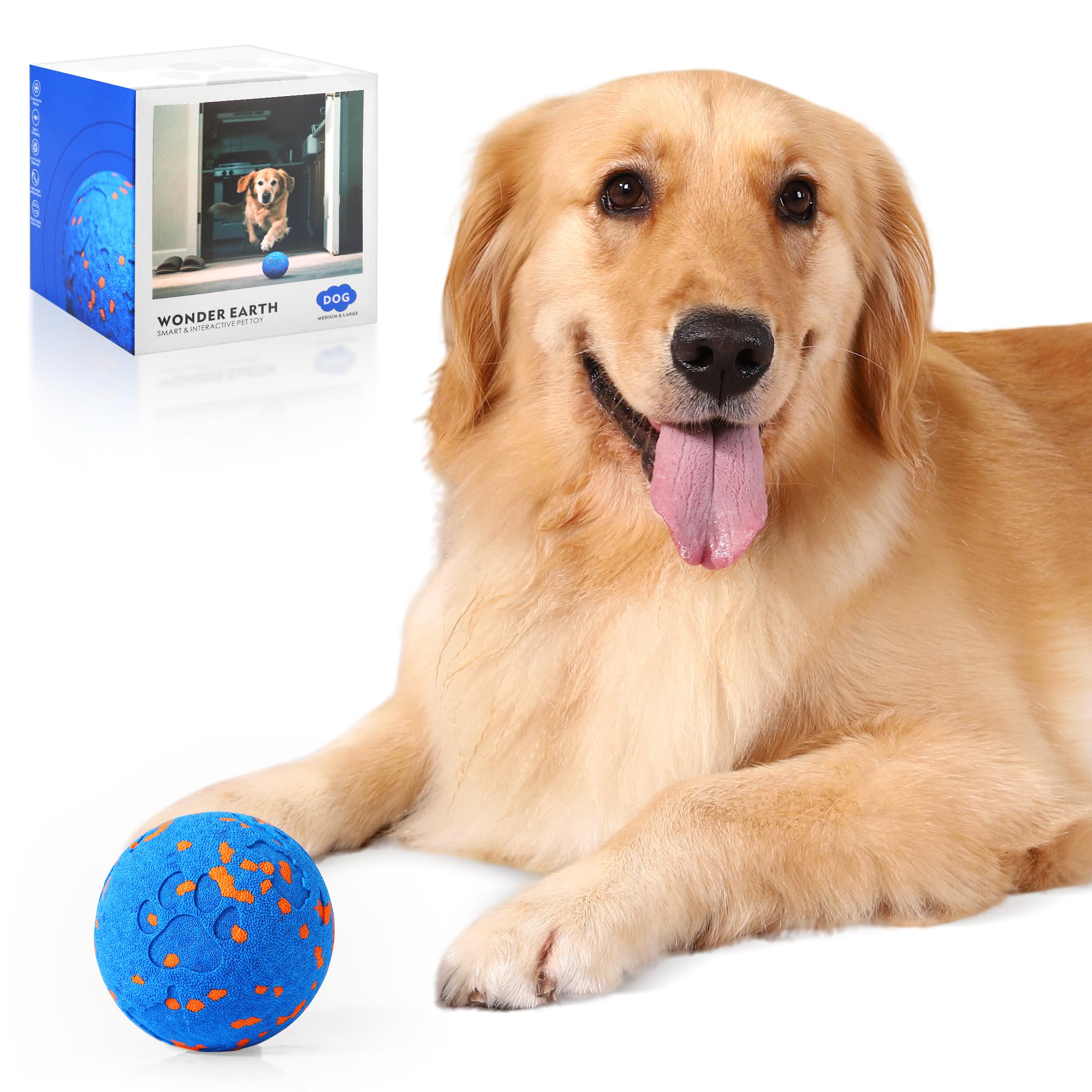 Giocattoli interattivi intelligenti per cani, palla vibrante per cani, giocattoli da masticare per cani, palline per cani, guscio a prova di masticazione, movimento automatico, rimbalzo