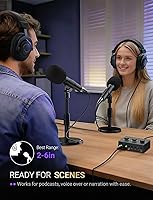 Vista 5 de FIFINE - Micrófono dinámico USB/XLR para grabación de podcast, juego de micrófono de mano de estudio con soporte de escritorio para voz, voz en off