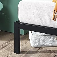 Vista 5 de ZINUS Mia Metal Platform Bed Frame with Headboard, Wood Slat Support, No Box Spring Needed, Easy Assembly, Full Negro