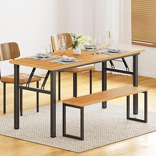 Miniatura 258 de DlandHome Escritorio plegable pequeño de 31.5 pulgadas, escritorio de computadora para oficina en casa, mesa plegable para espacios pequeños, no