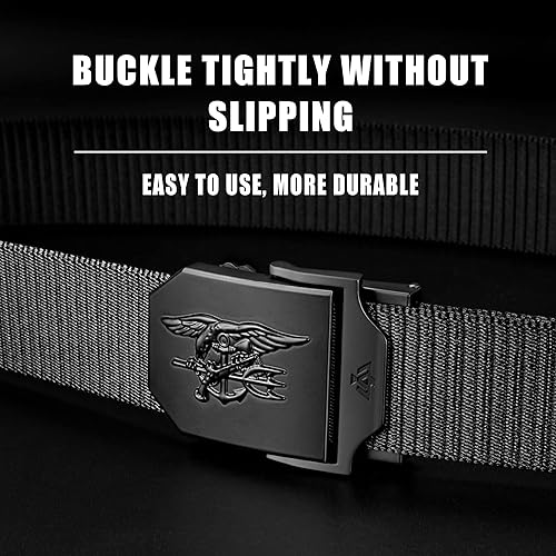 Miniatura 6 de TACTICAL BIRD Cinturón táctico de nailon para hombre, pistola de trabajo de caza, cinturón militar de EE. UU. con hebilla de liberación rápida