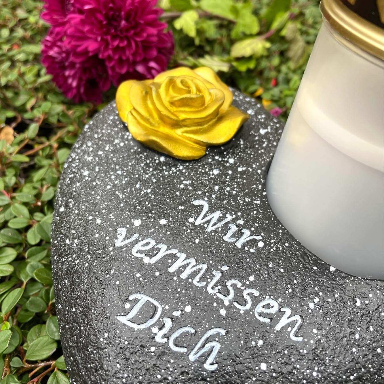 Décoration funéraire, Herz groß, schwarz