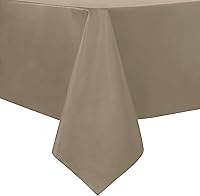 Vista 8 de sancua - Mantel rectangular de PVC 100 % impermeable, 54 x 54 pulgadas, vinilo a prueba de aceite, derrames, fácil de limpiar con un paño, para Beige