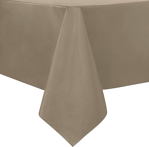 Miniatura 4 de sancua Mantel rectangular de PVC 100% impermeable, 70 x 70 pulgadas, mantel de vinilo a prueba de aceite a prueba de derrames, mantel de mesa para