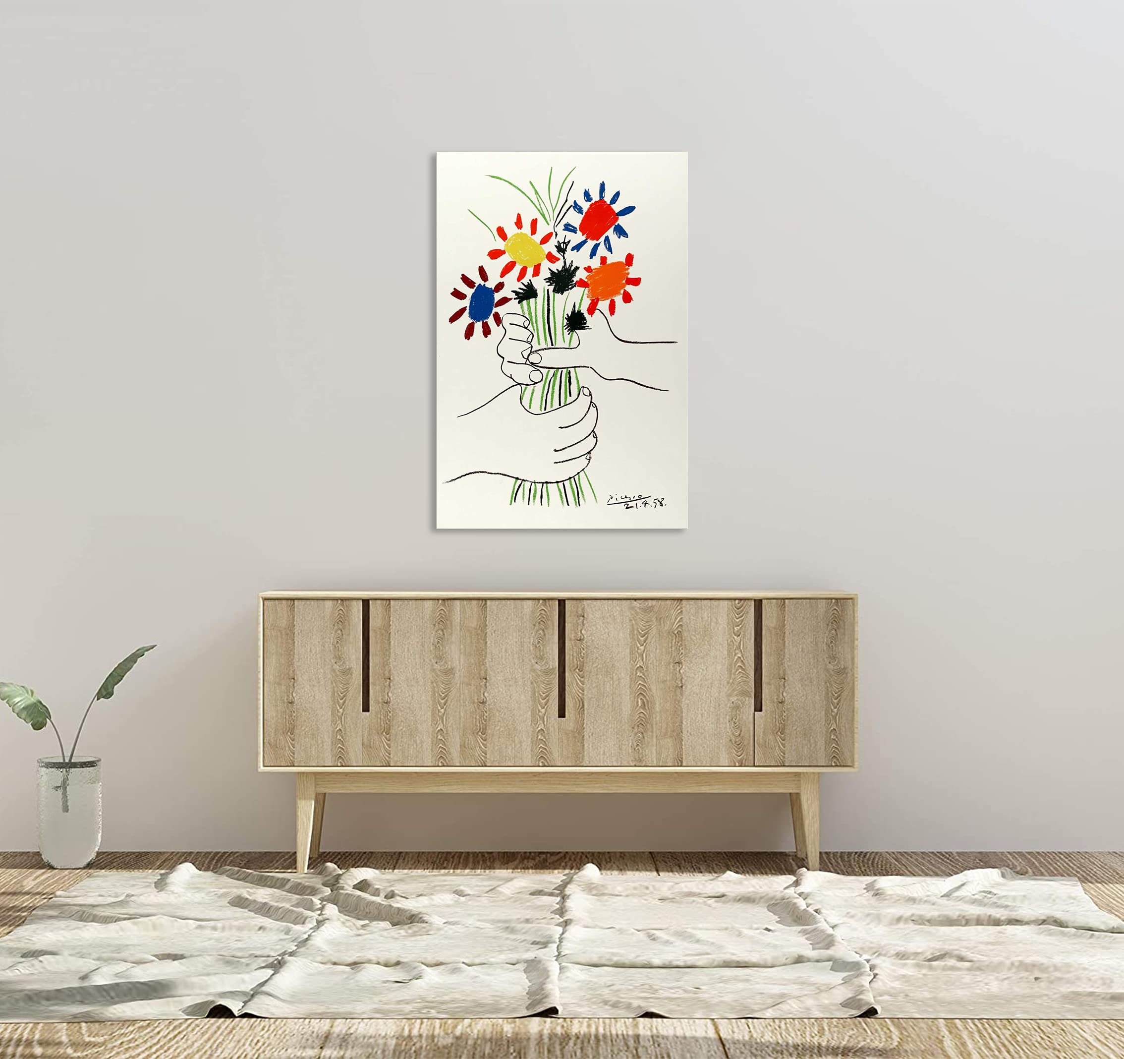 Amazon.co.jp: ピカソ ポスター 友情の花 絵画 装飾画 アートパネル