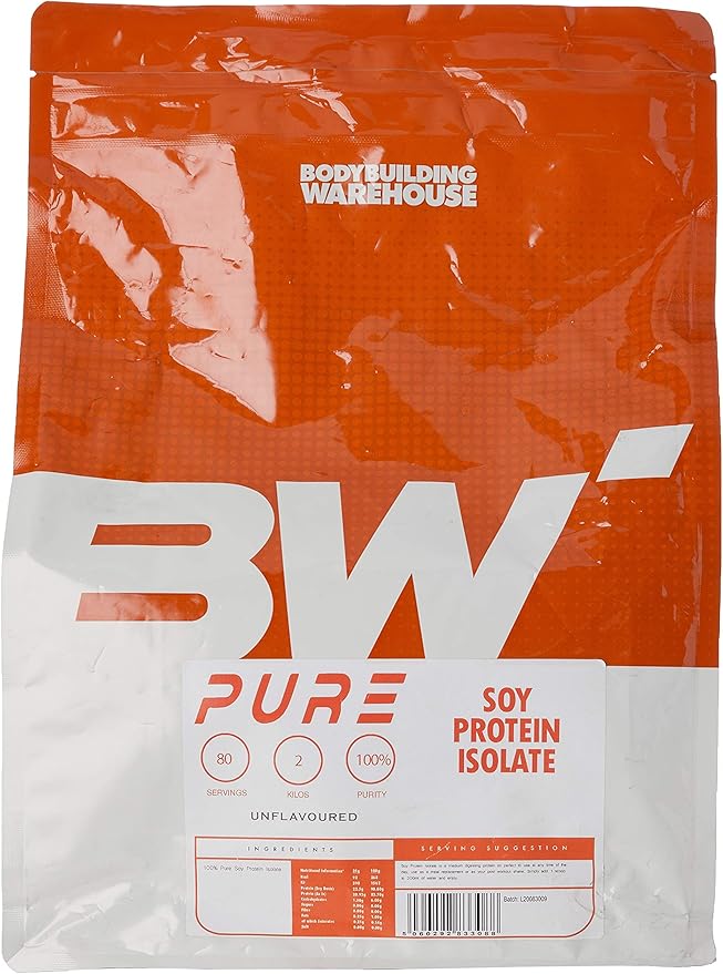 Bodybuilding Warehouse, Pure Soy Protein Isolate Soy Protein Powder