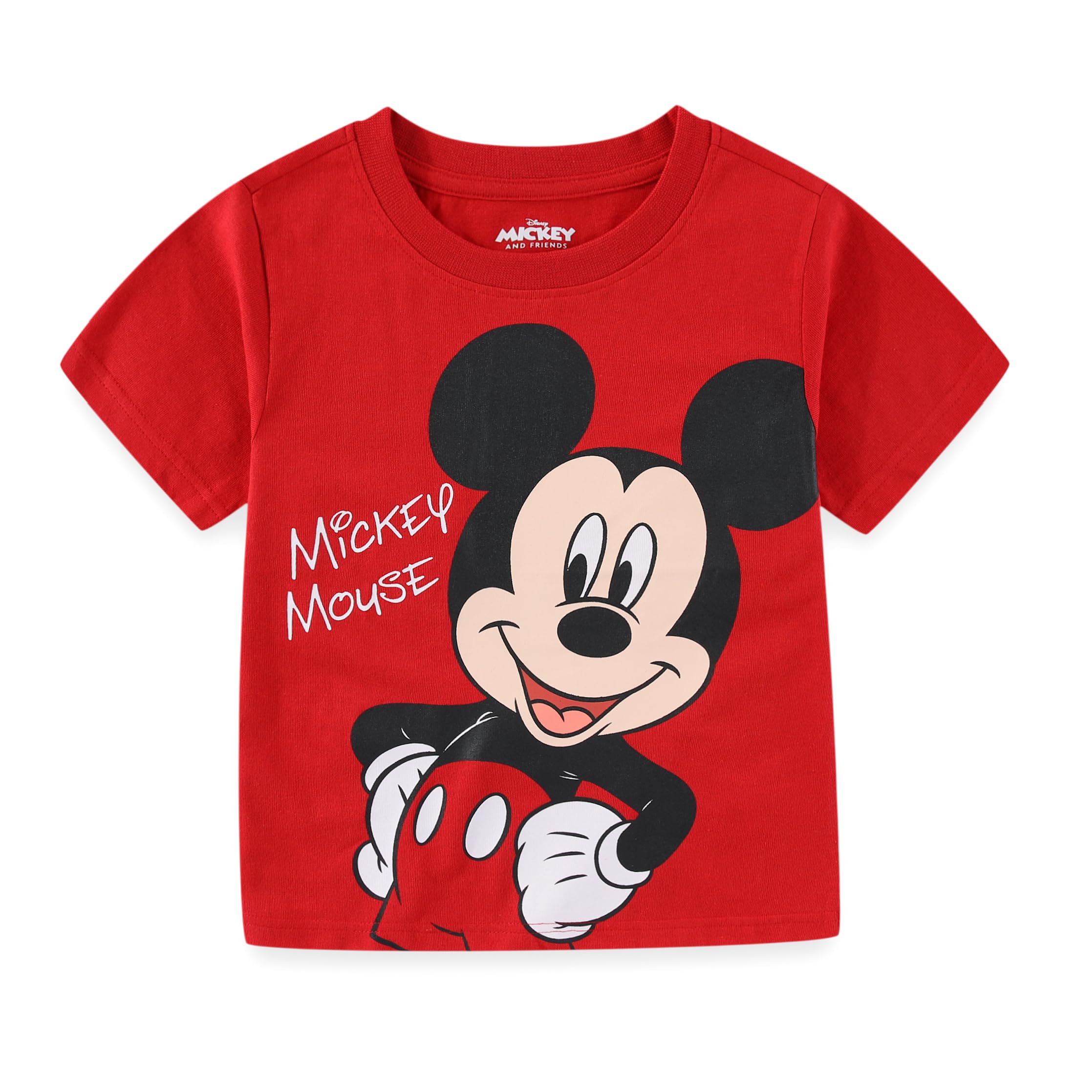 Disney Mickey Mouse & Friends T-shirt dla maluchów i małych dzieci, niebieski, czerwony, żółty, pomarańczowy, 4 sztuki