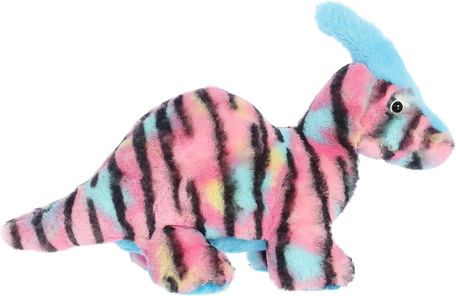 Aurora® Ferocious Dinos & Dragons Watercolor Dinos™ Parasaur Pink™ Stuffed Animal - Prehistoric Fun - Cuddly Companions - 12.5 Inches