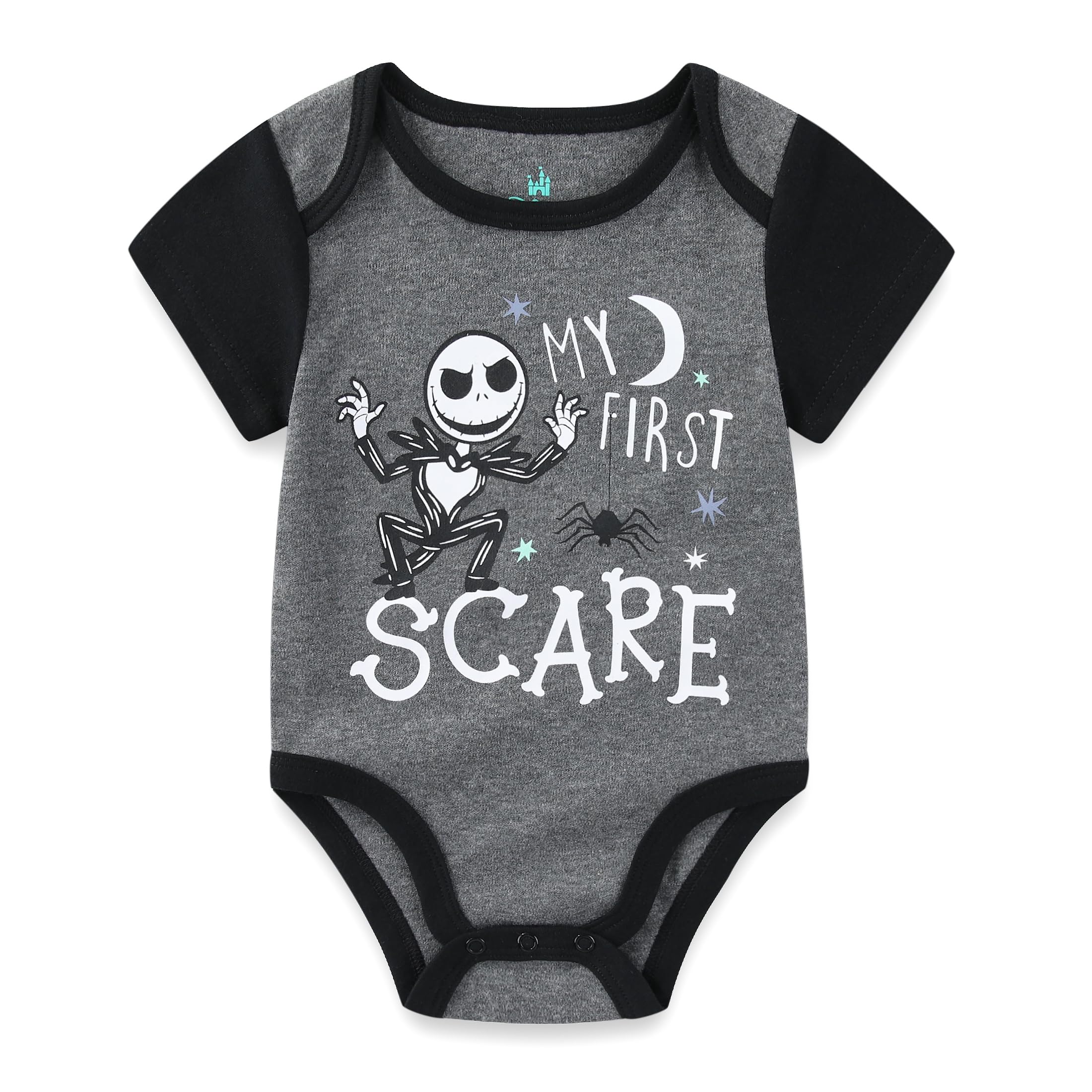 Disney Pesadilla antes de Navidad Jack Skellington 3 Pack de mamelucos para bebé – Gris