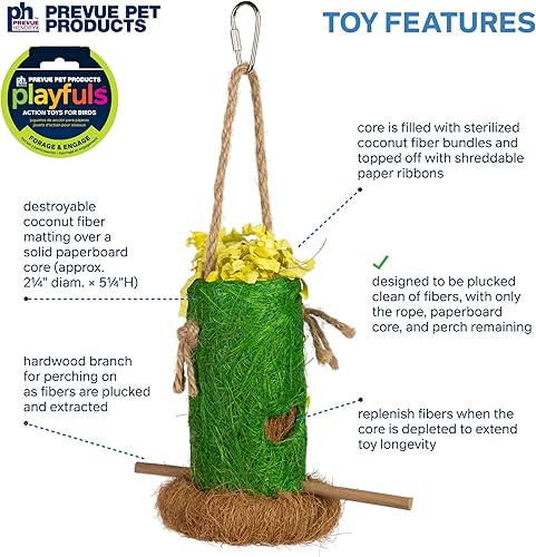 Miniatura 3 de Prevue Pet Products Forraje y participe Tropical Teasers Shreddable Shack Bird Toy 62408