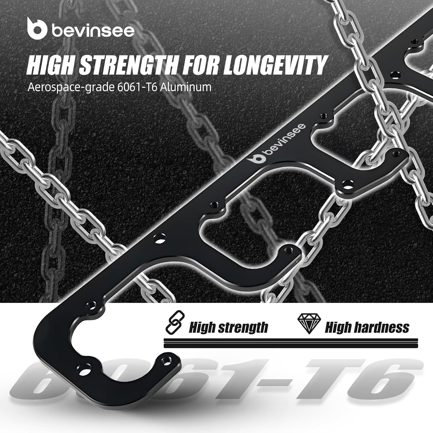 Bevinsee Coil Brackets Valve Cover LS D580 for LS1 Engines 1997-2004 LS Square Compatible with Chevrolet Camaro 1998-2002, Corvette C5 1997-2002, Pontuac Firebird 1998-2002 LS Square