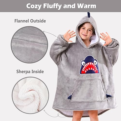 Miniatura 3 de Mantas usables, Impresión de tiburón.