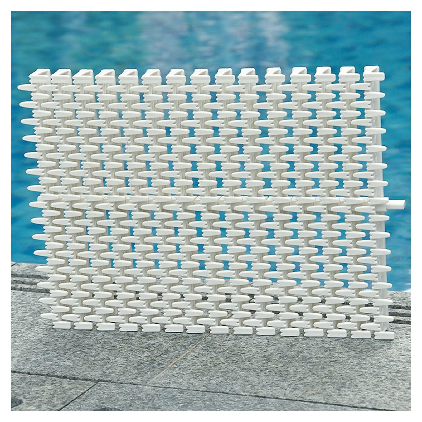 Swimming Pool Drainage Overflow Grating - Splicable Bathroom Gutter Grate, Drain Grille Floor Cover for Indoor/Outdoor Water Drainage, 6pcs Set (30x100CM)