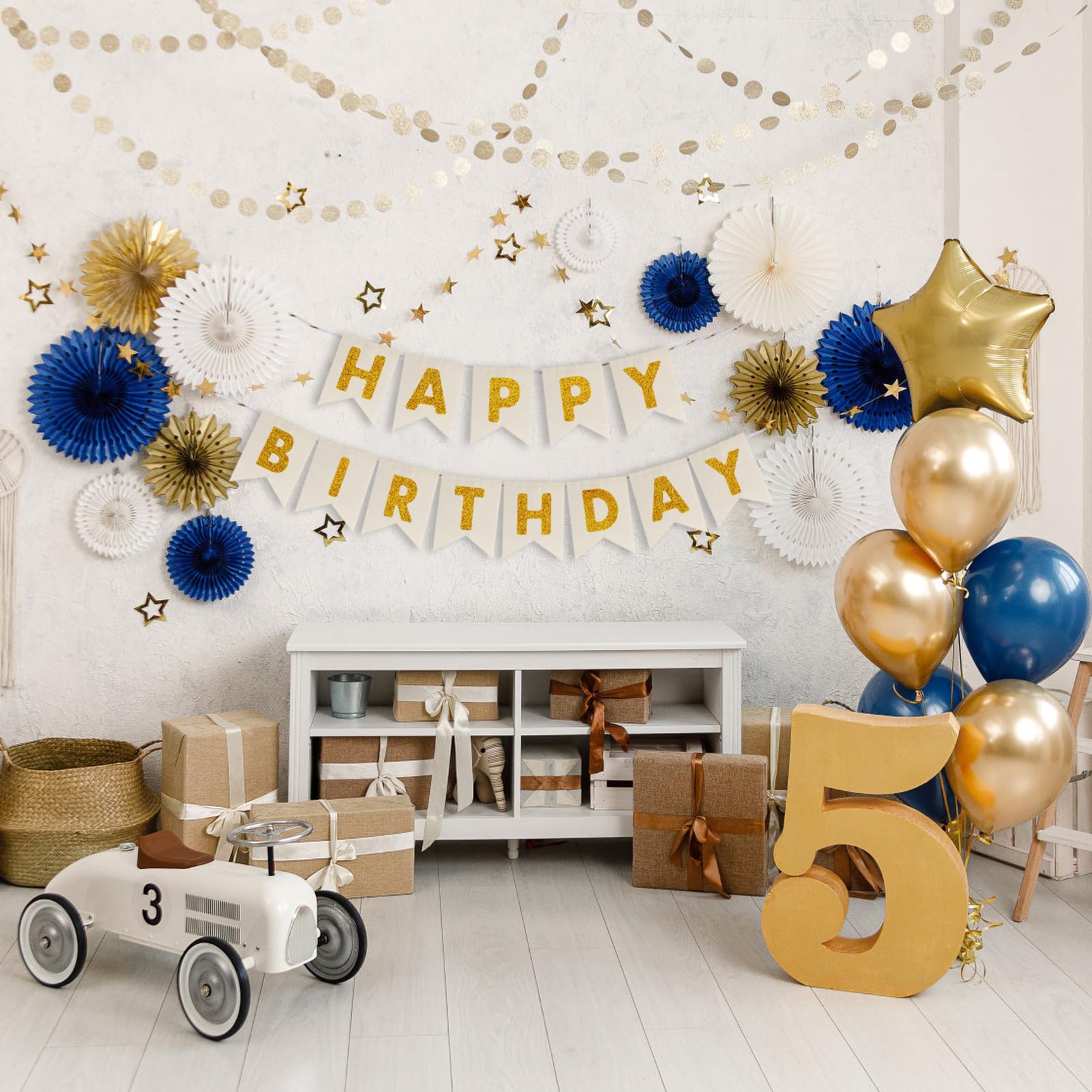 DoveeDosa Kit di striscioni personalizzati, kit di striscioni fai da te con lettere, 28 striscioni in iuta con 97 lettere in feltro, striscione personalizzato per decorazioni per feste di compleanno e