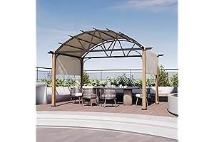 Retractable and Arched Pergola Canopy by HAPPATIO